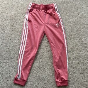 Adidas Kids Rose Joggers with White Stripes